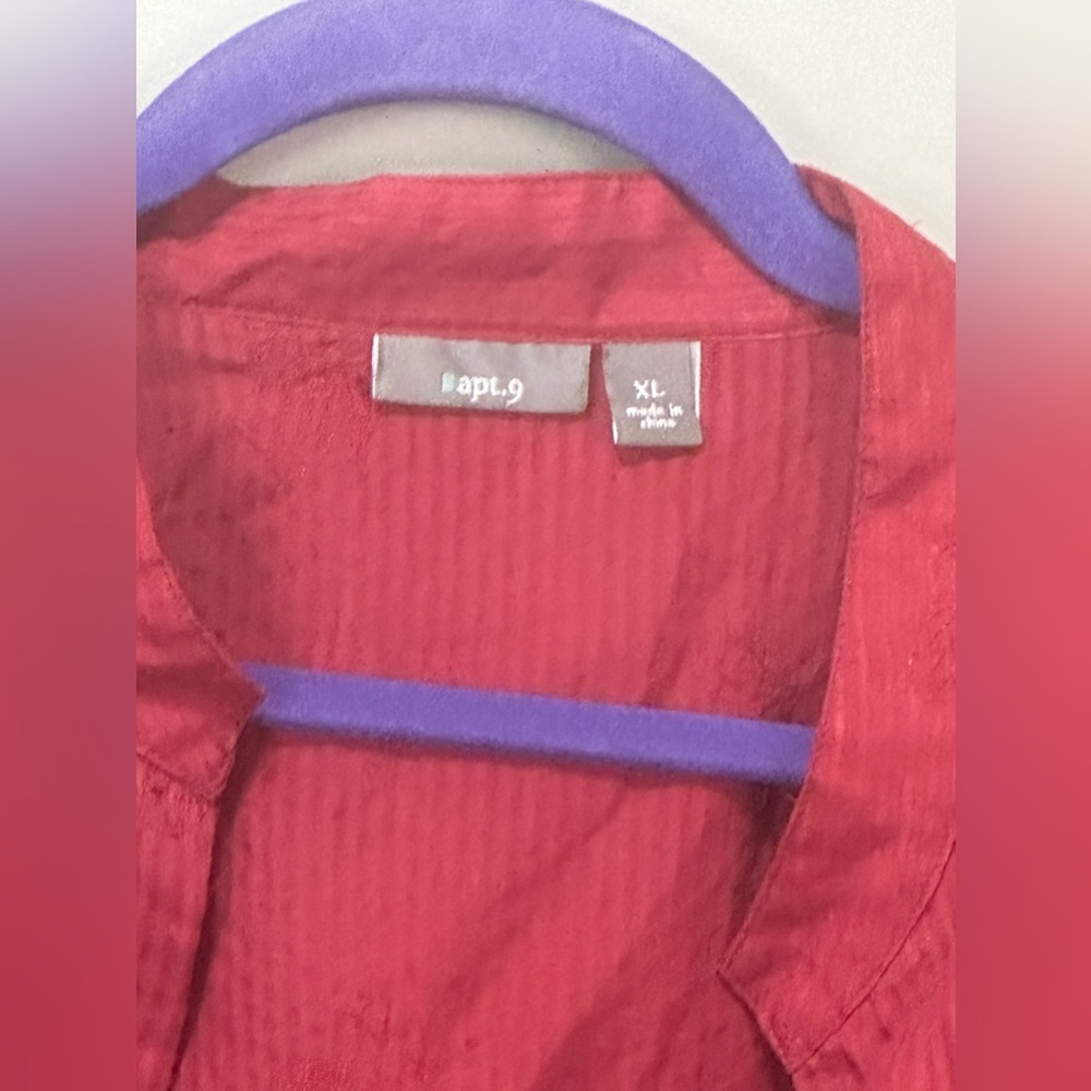 Apt. 9 Button Up Sort Sleeved Shirt Size Xl - image 2